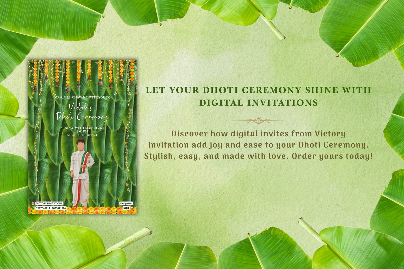 Let Your Dhoti Ceremony Shine with Digital-Invitations