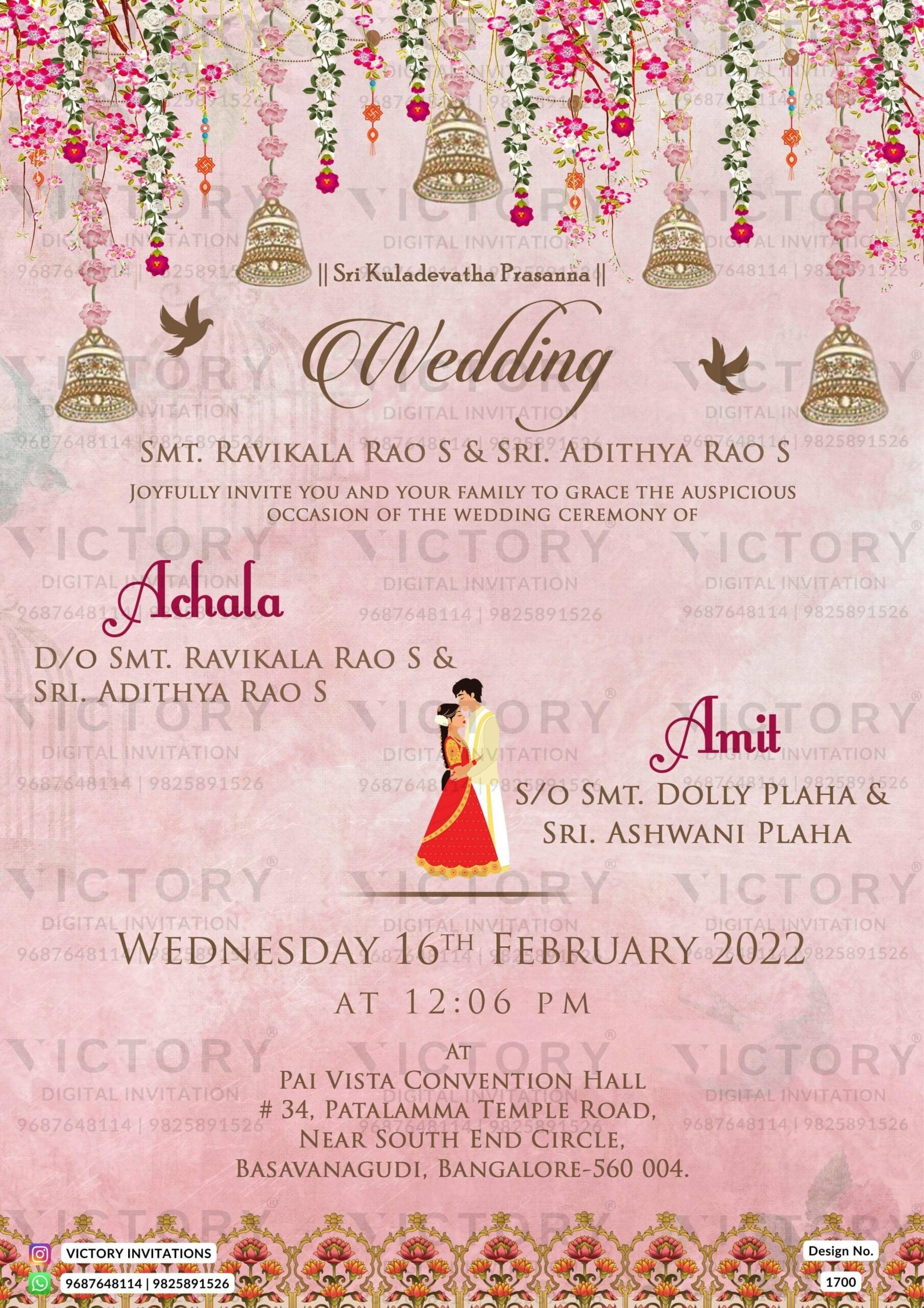 "Stunning Floral-Themed, vintage wooden arch frame Digital Wedding Invitation Cards "