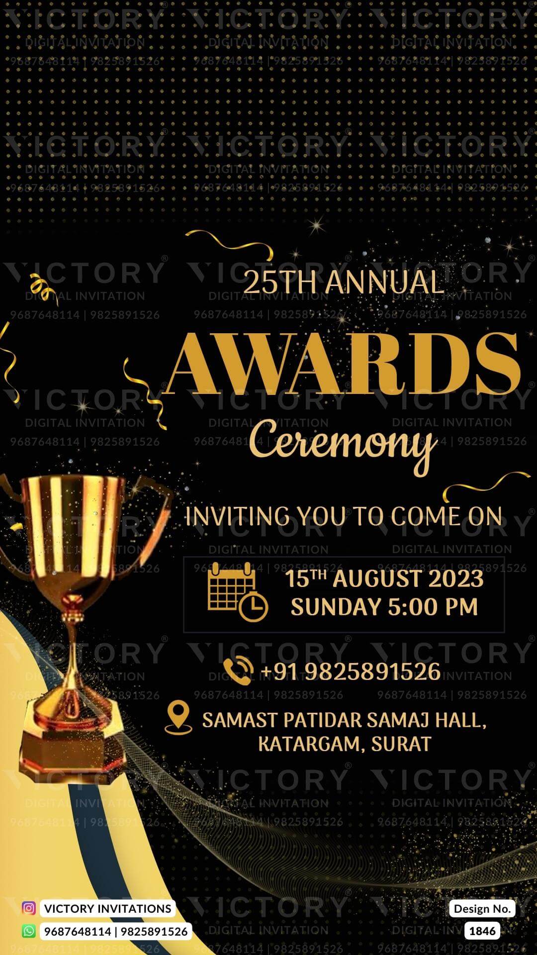 Award Ceremony Invitation Template Annual Meeting And Awards Ceremony