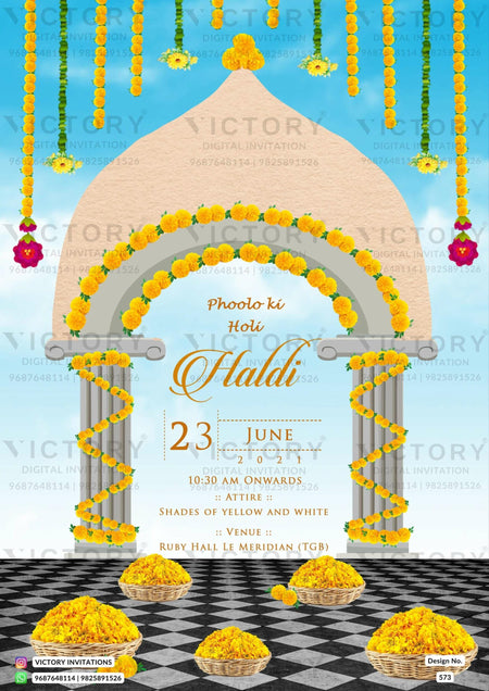 Pastel and Vibrant Shaded Lavish Indian Wedding Invitations with Festive Indian Scenery Backdrops