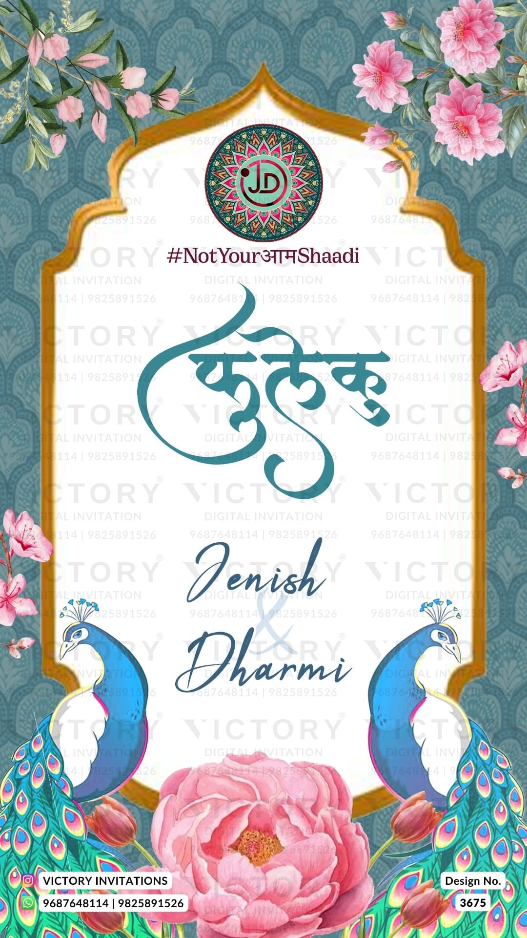 Fuleku Welcome Standee design for Wedding in english language with peacock, flowers as peacock theme design 3675