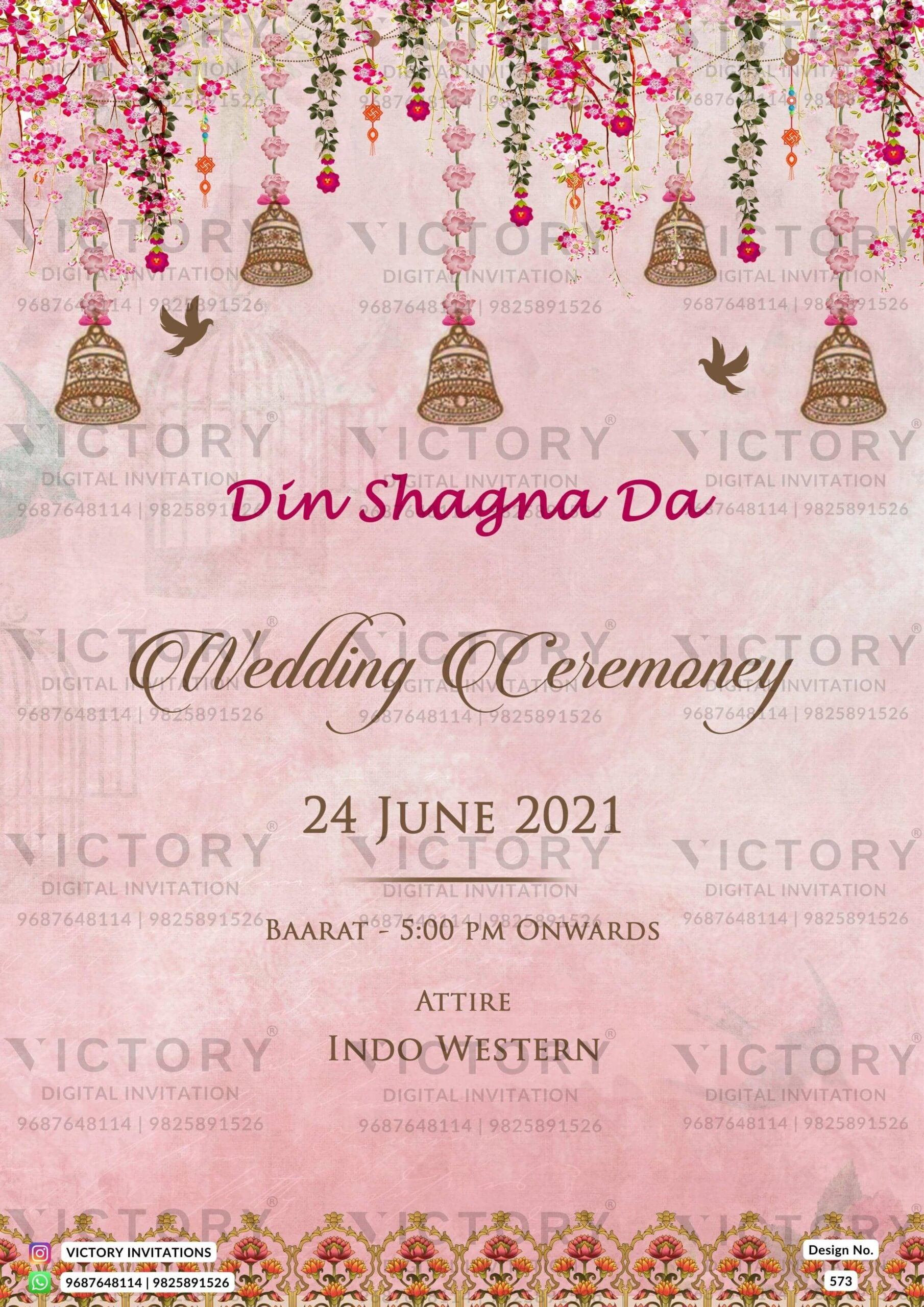 Pastel and Vibrant Shaded Lavish Indian Wedding Invitations with Festive Indian Scenery Backdrops