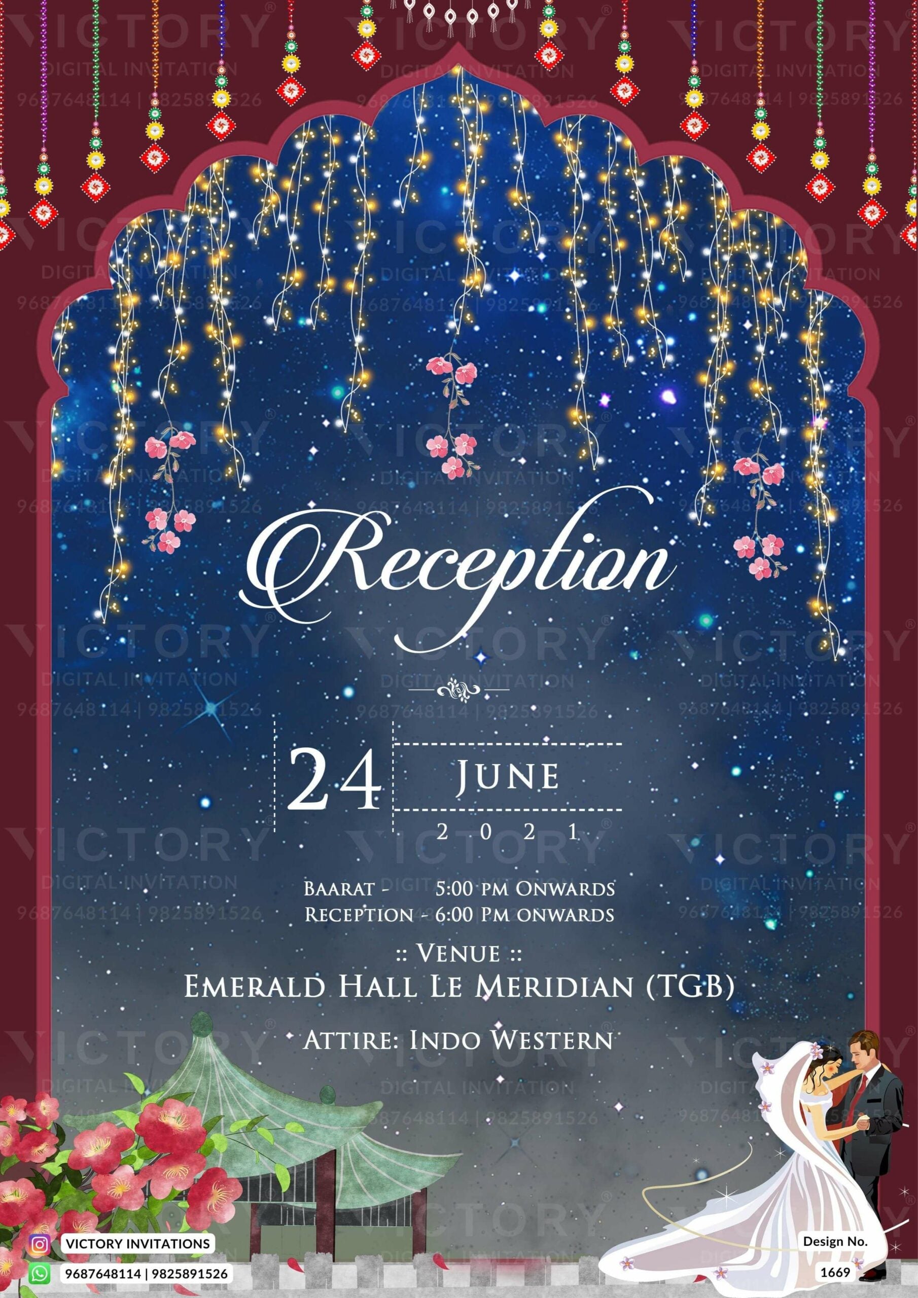 Pastel and Vibrant Shaded Lavish Indian Wedding Invitations with Festive Indian Scenery Backdrops