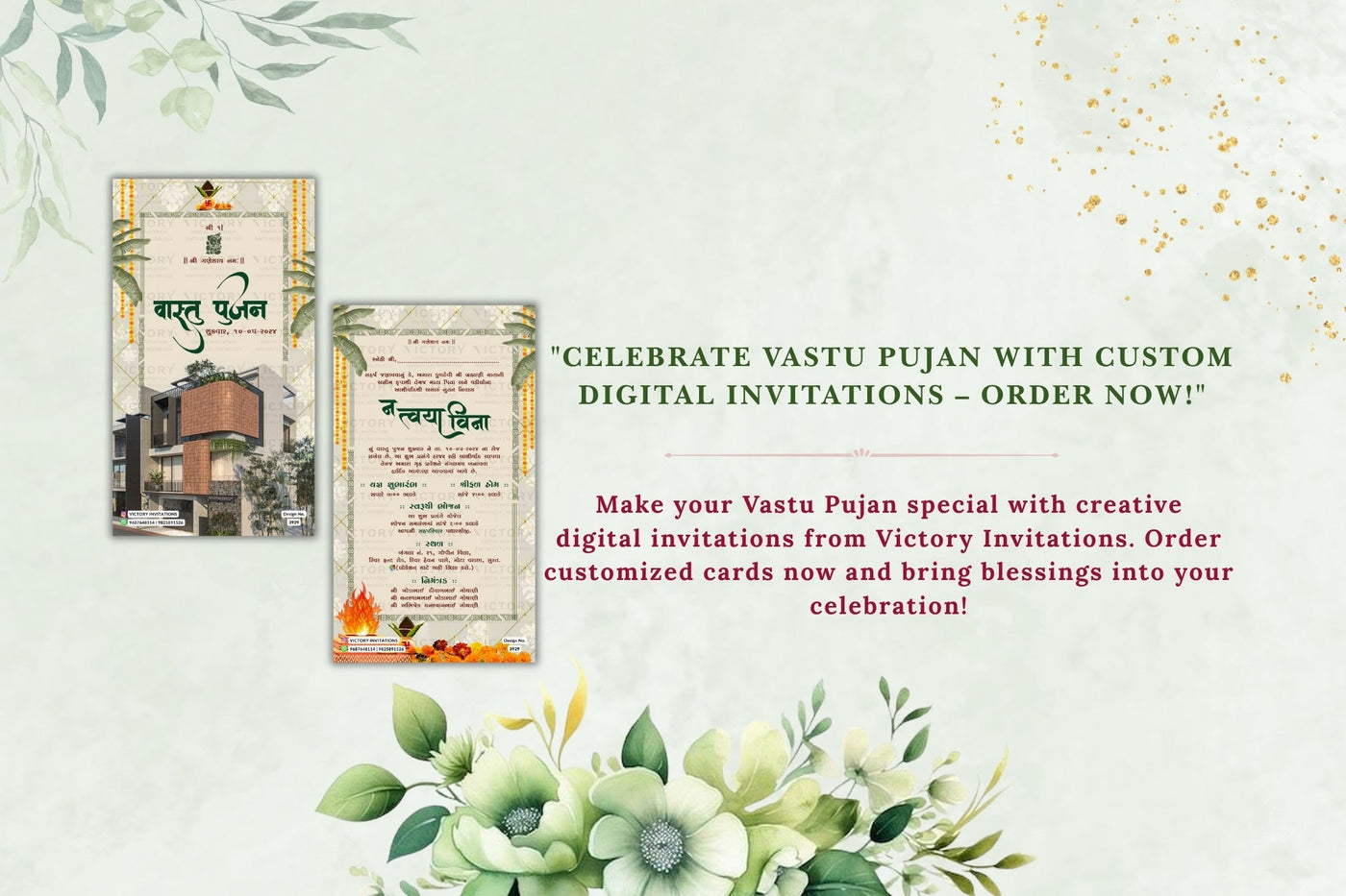 "Celebrate Vastu Pujan with Custom Digital Invitations 🎉