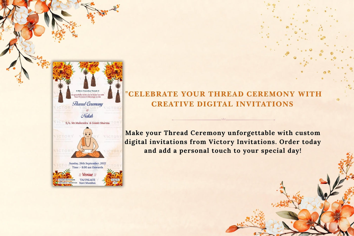 Celebrate Your Thread Ceremony with Creative Digital Invitations 🎉