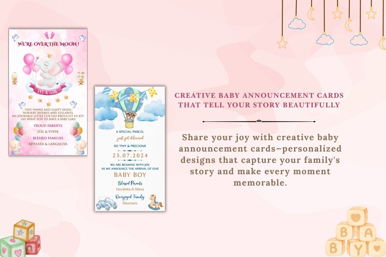 Creative Baby Announcement Cards That Tell Your Story Beautifully 👶✨