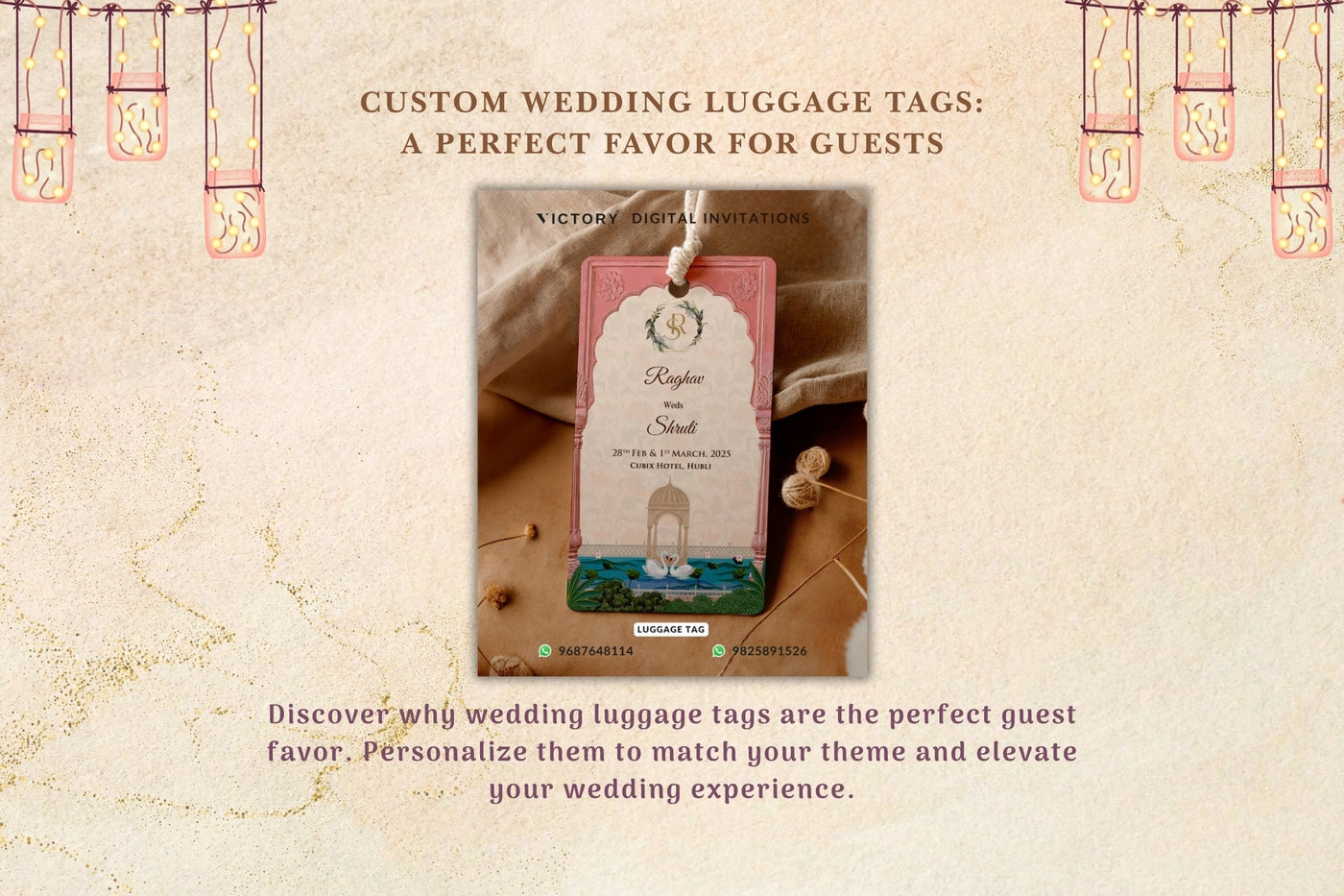 Custom Wedding Luggage Tags: A Perfect Favor for Guests