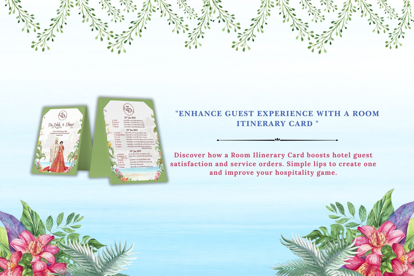 Enhance Guest Experience with a Room Itinerary Card