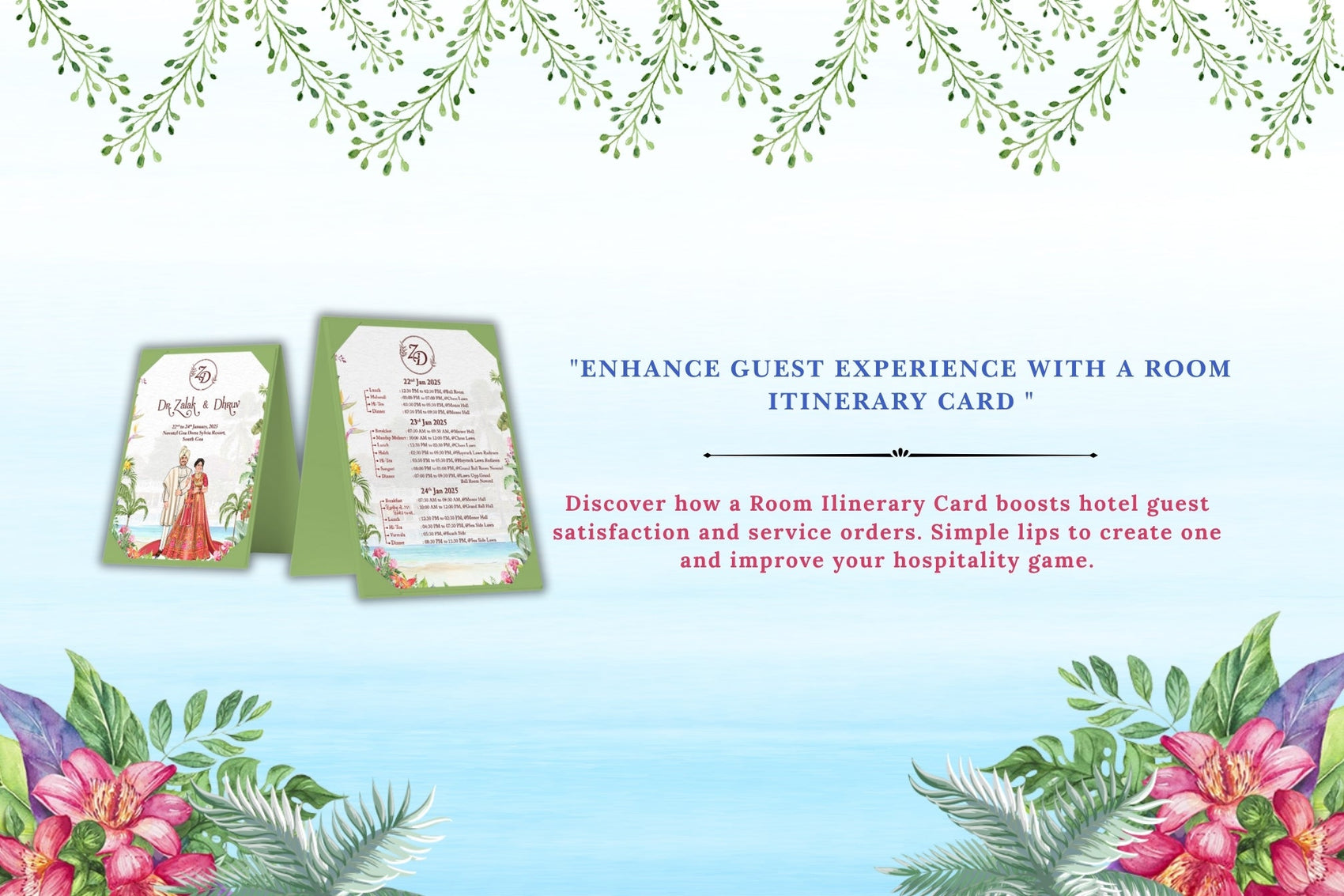 Enhance Guest Experience with a Room Itinerary Card