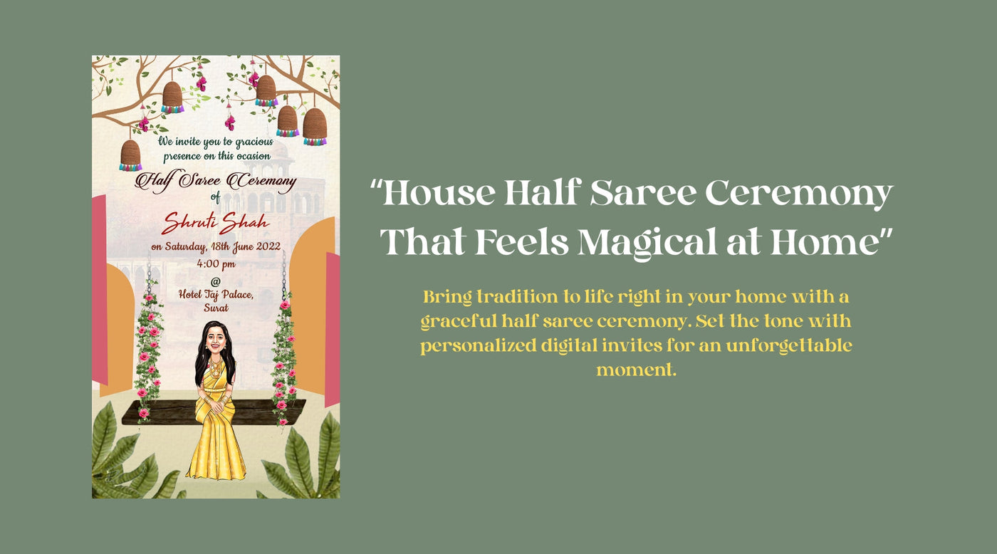 Half Saree Ceremony Done Right: Beautiful Digital Invitations and More