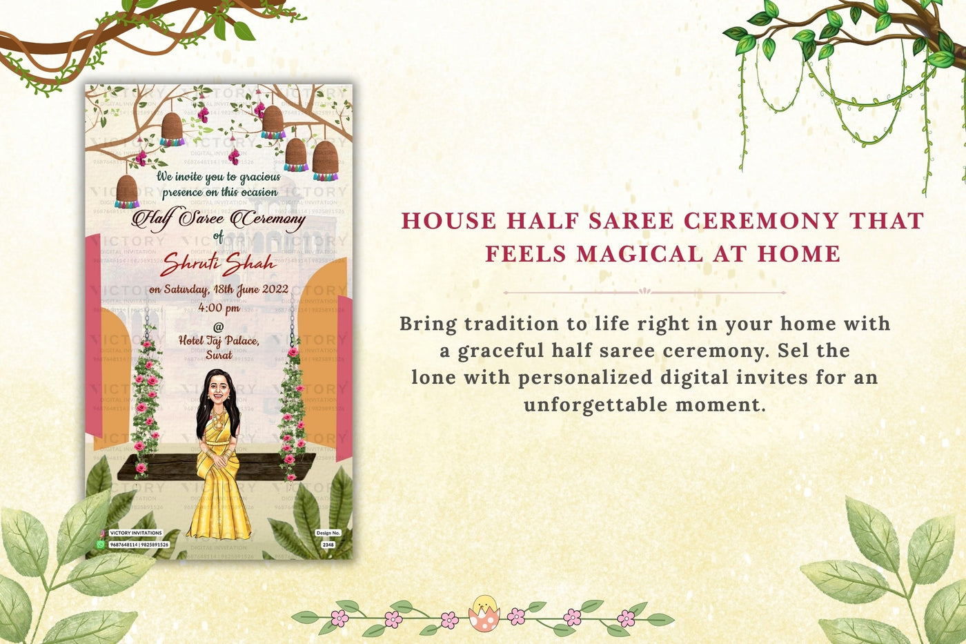 Half Saree Ceremony Done Right: Beautiful Digital Invitations and More