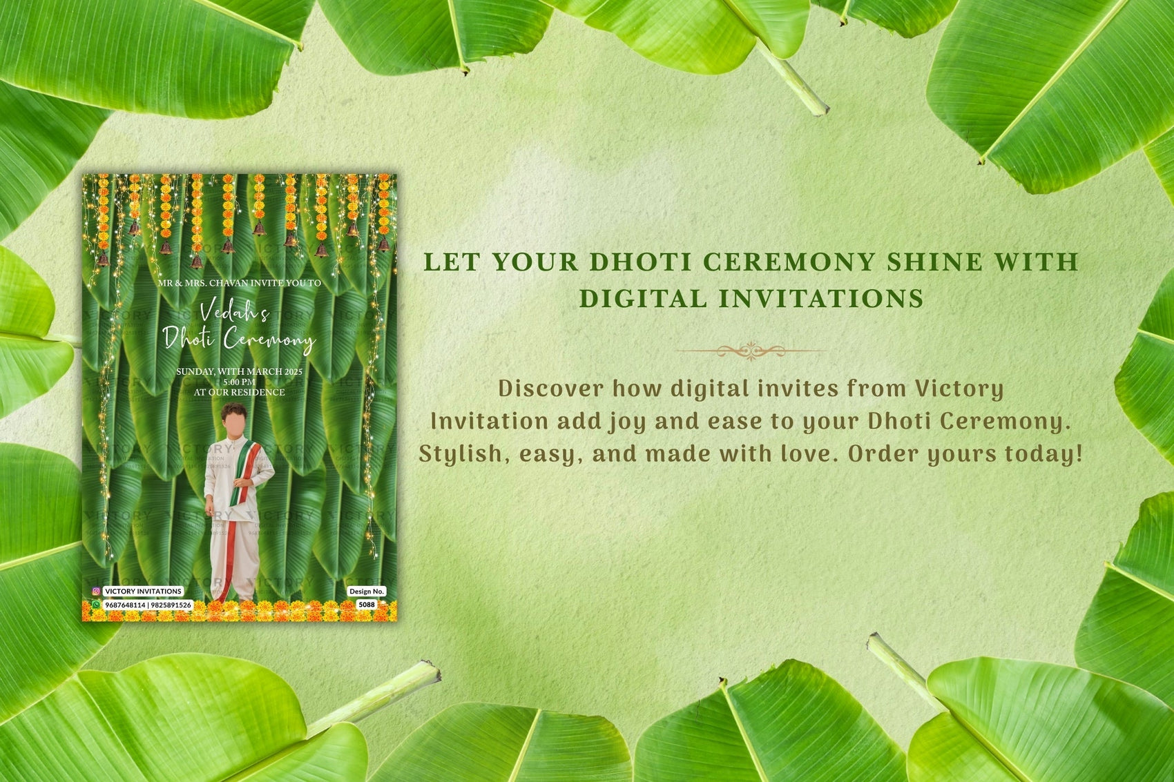 Let Your Dhoti Ceremony Shine with Digital-Invitations