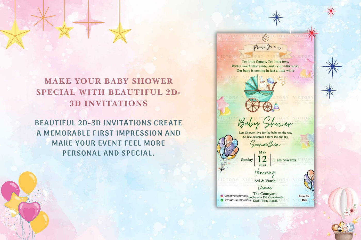 Make Your Baby Shower Special with Beautiful 2D-3D Invitations