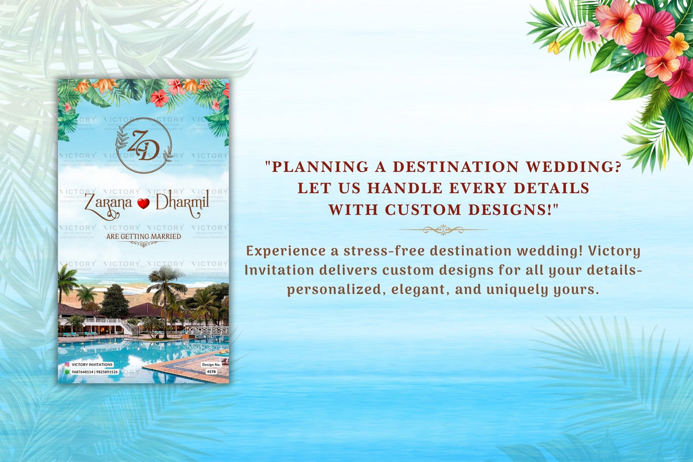 Planning a Destination Wedding? Let Us Handle Every Details with Custom Designs!✨💍