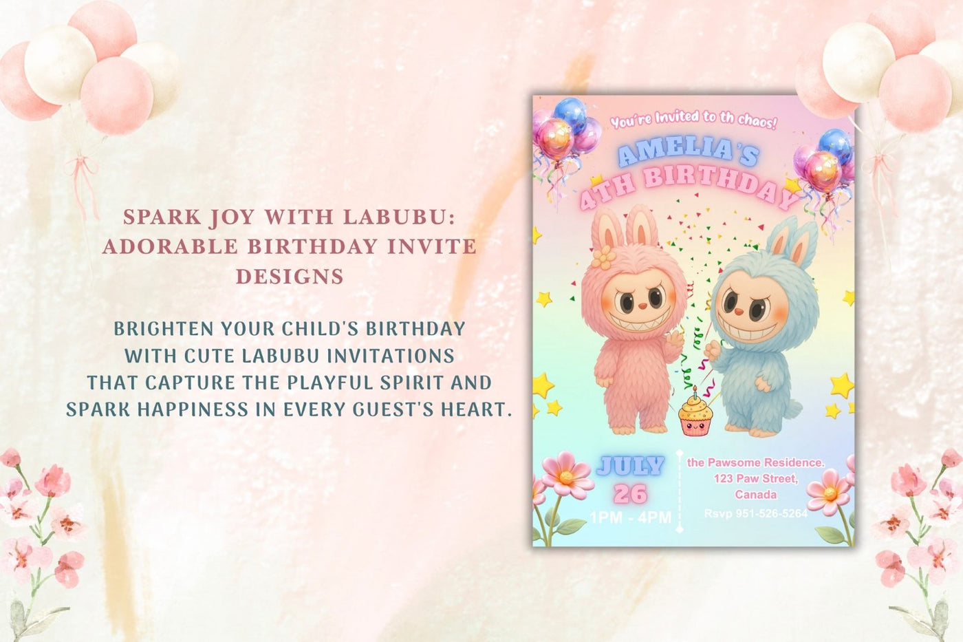 Labubu Theme Invitations for a Fun and Magical Birthday