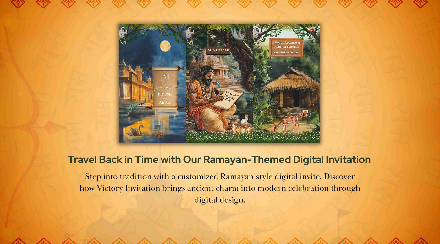 Travel Back in Time with Our Ramayan-Themed Digital Invitation