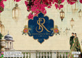 Wedding Welcome Standee design in english language with vintage theme design 1390