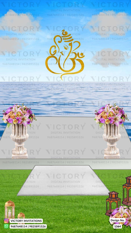 Glorious Pastel and Vibrant Shaded Vintage and Whimsical Theme Traditional Indian Wedding E-cards with Festive Indian Couple Doodle Illustration, Design no. 1364