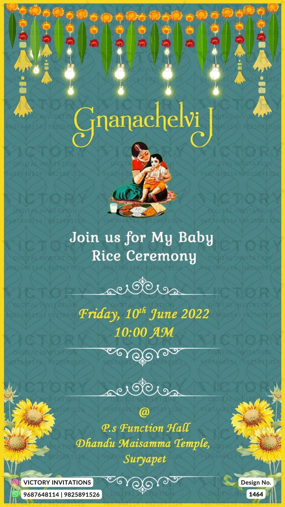 "A Radiant Rice Ceremony Amidst Beetle Green Bliss and Artful Doodles" Design no. 1464