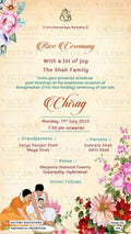 Annaprashan ceremony invitation card in english language with flowers as floral theme design 168