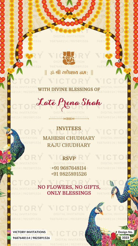 Housewarming Ceremony Digital Invitation Card PDF Design no.3323