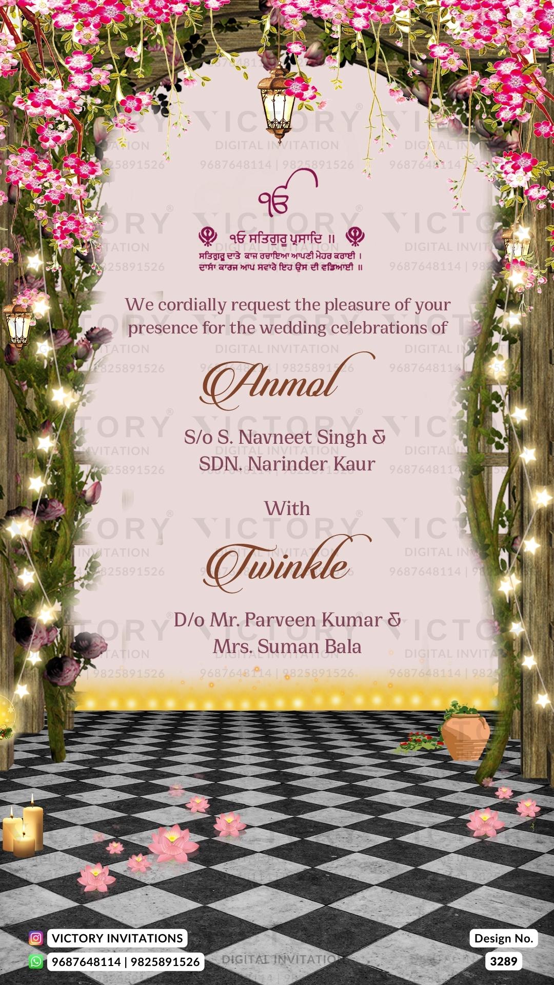 Gujarat wedding invitation card PDF Design no.3289