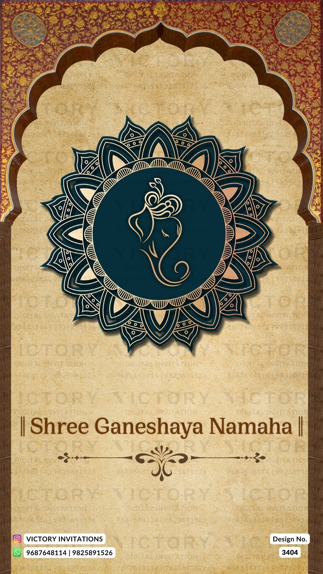 Dhoti ceremony invitation card in english language with peacock, baby photo as arch theme design 3404
