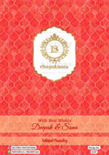 Wedding Welcome Standee design in english language with arch theme design 2229