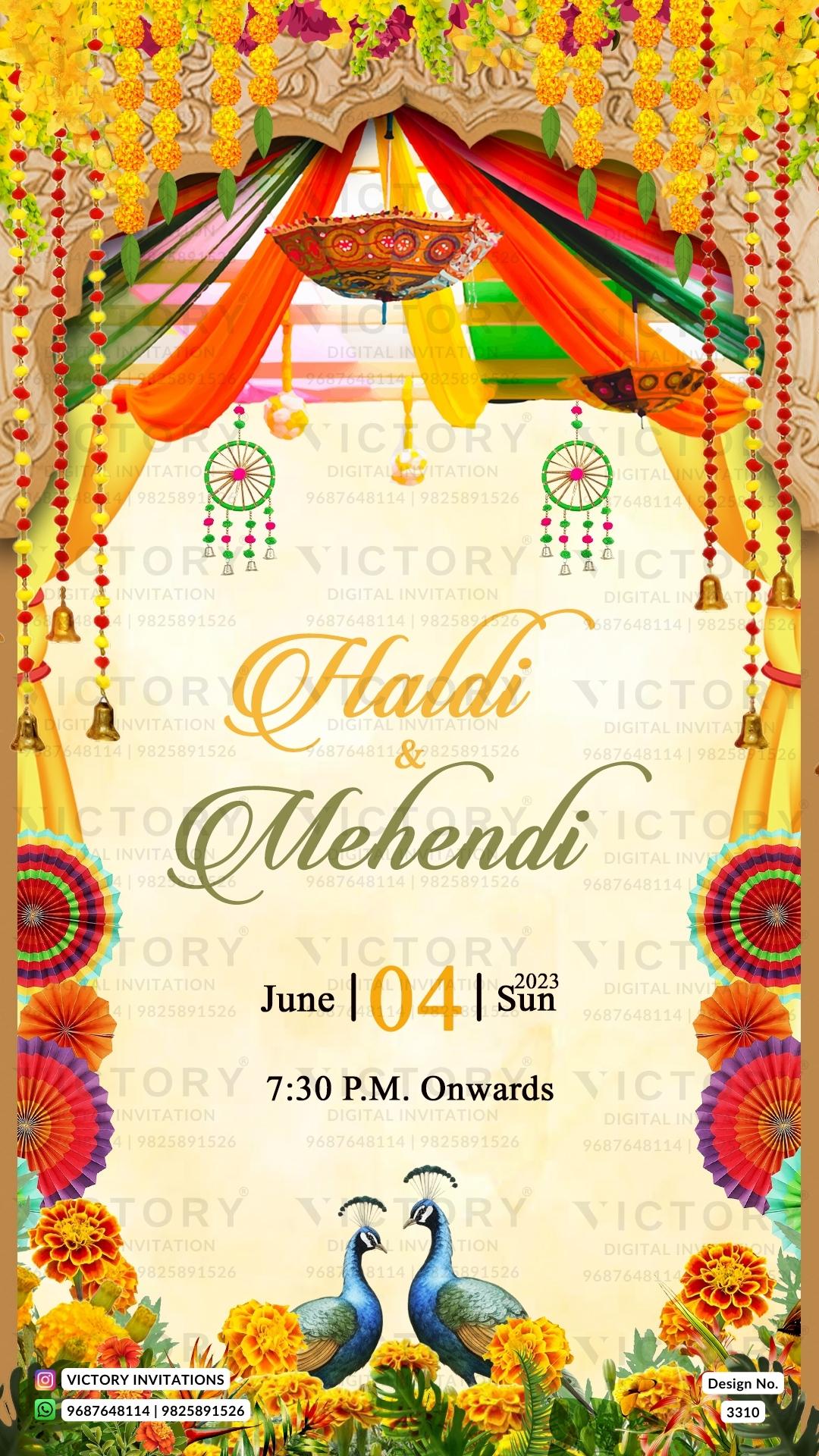 New Delhi Wedding Invitation Card PDF Design no.3310