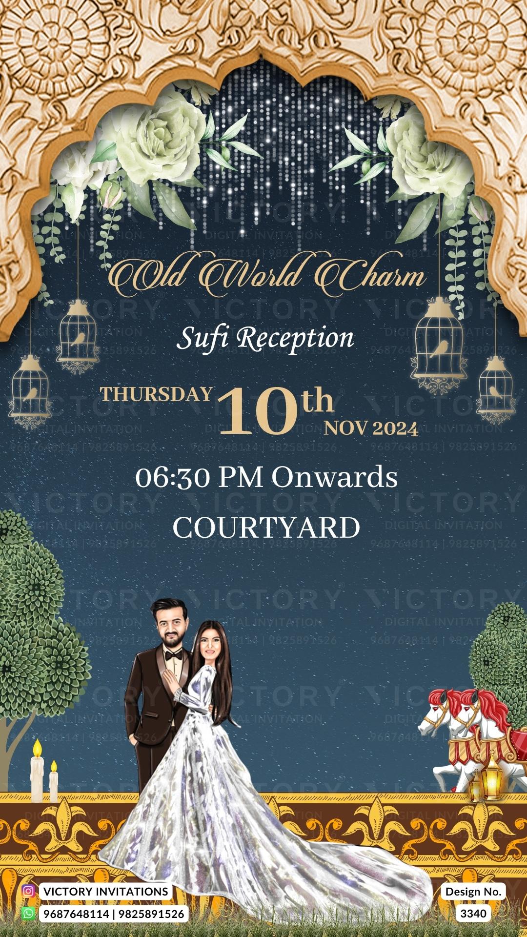 Gujarat Wedding Caricature Invitation card PDF Design no. 3340