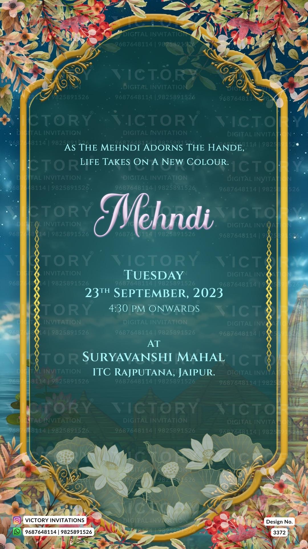 Rajasthan Wedding Invitation Card PDF Design no.3372