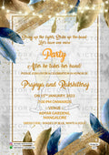 Cocktail Party invitation card in english language with  glitter theme design 3057