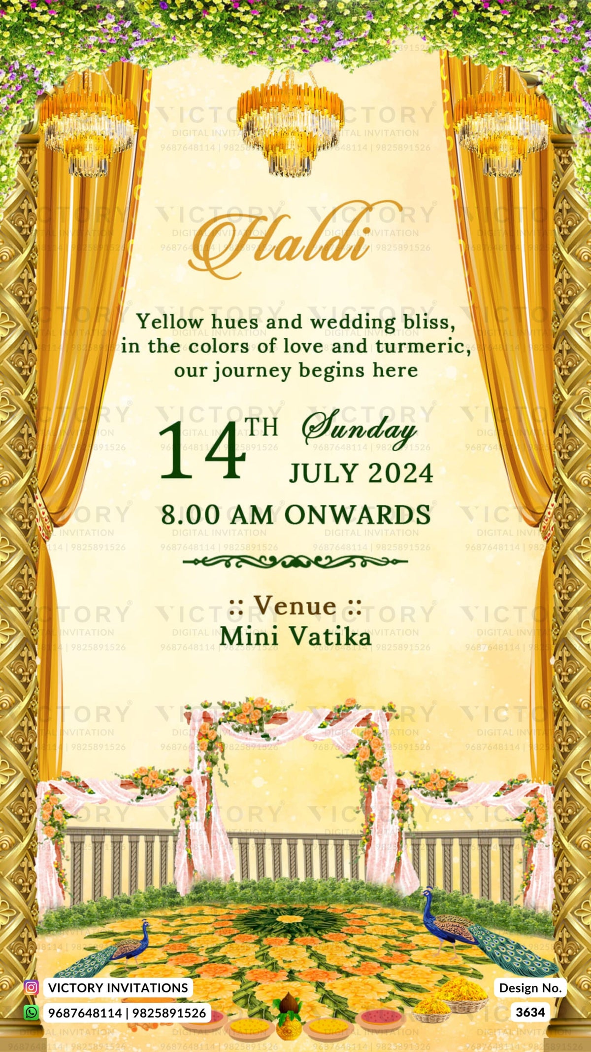 stylish couple caricature invitation card for wedding ceremony of hindu Odiya family in english language with traditional theme design 3634