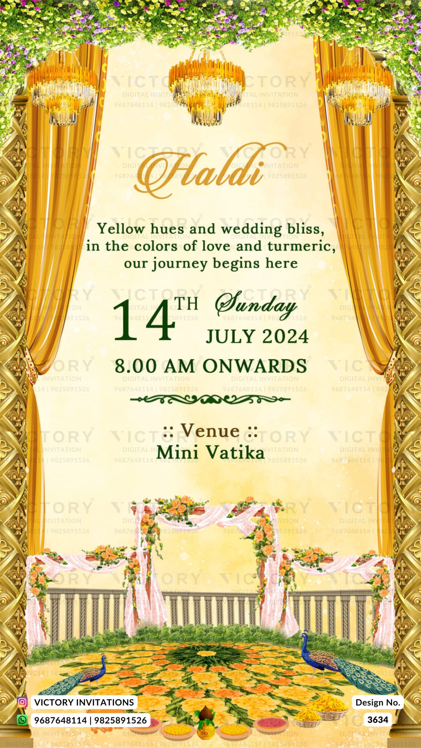 stylish couple caricature invitation card for wedding ceremony of hindu Odiya family in english language with traditional theme design 3634