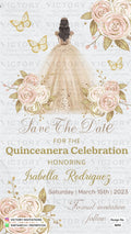 Sweet 16 Birthday party invitation card for girl in english language with flowers, leaveas as floral theme design 3692