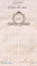 Nikah ceremony invitation card of Muslim family in english language with modern theme design 3922