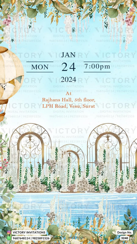 Baby Shower Digital Invitation Card PDF Design no.3240