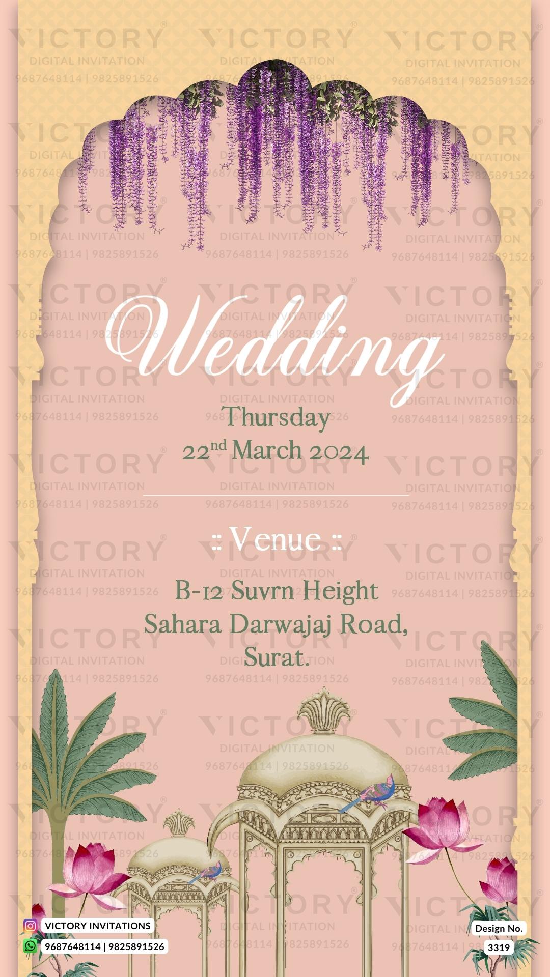 Gujarat Wedding Invitation Card PDF Design no.3319