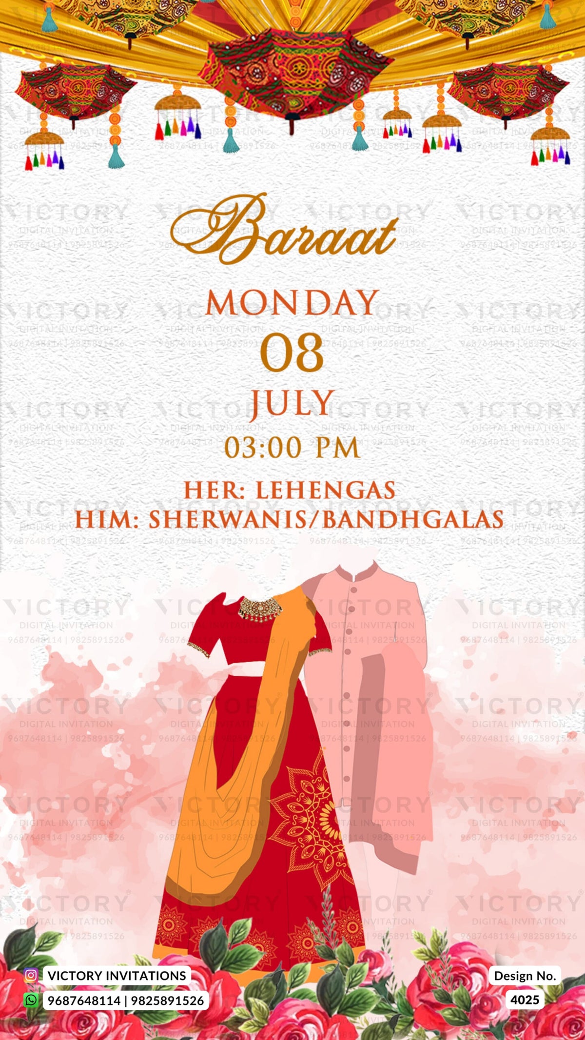 Wardrobe planner invitation card in english language with different function attire as western theme design 4025