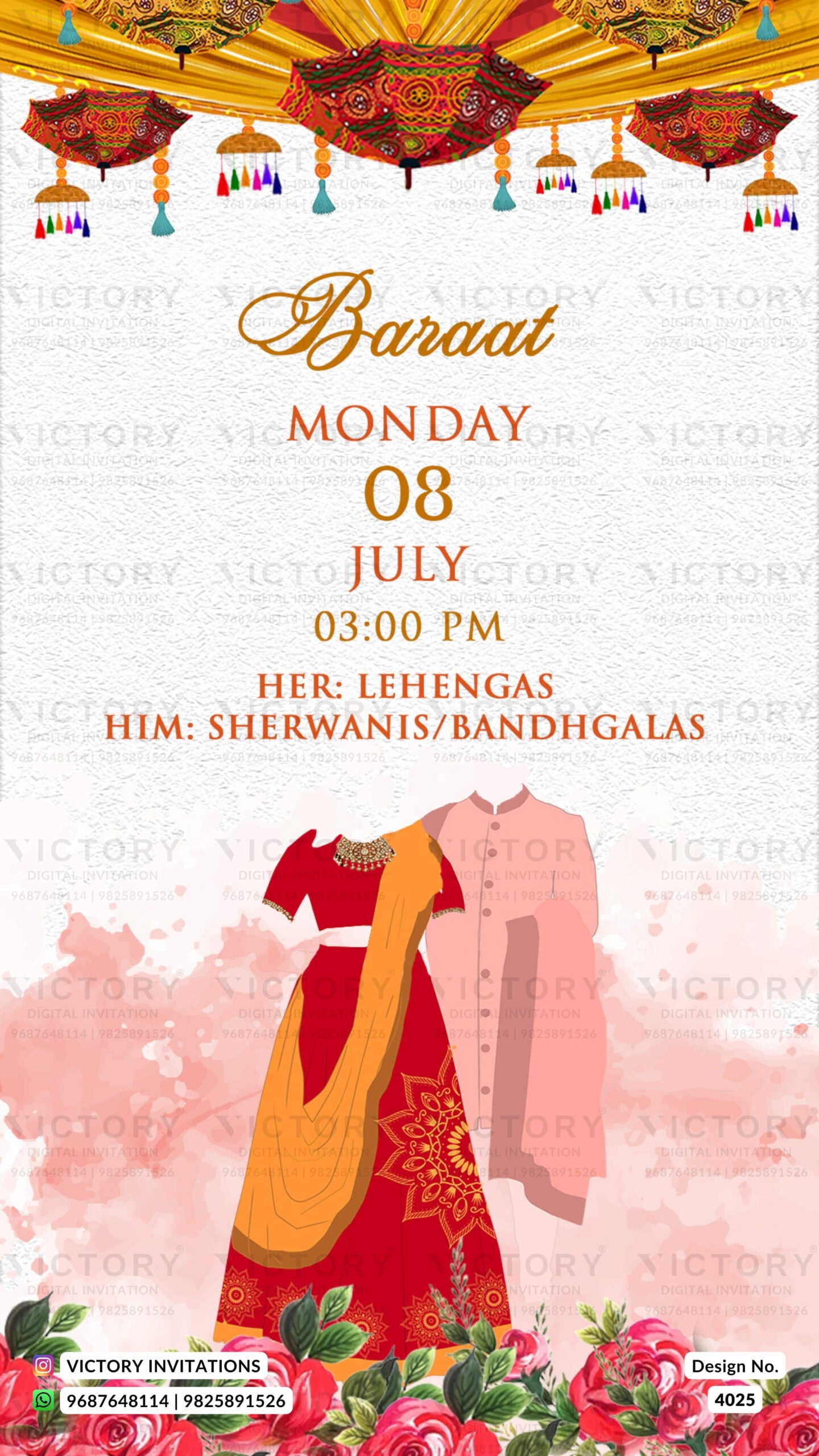 Wardrobe planner invitation card in english language with different function attire as western theme design 4025