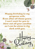 Birthday party greeting card in english language with butterfly, flowers as minimalistic theme design 4177