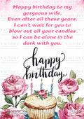 Birthday party greeting card in english language with cake, flower as minimalistic theme design 4178