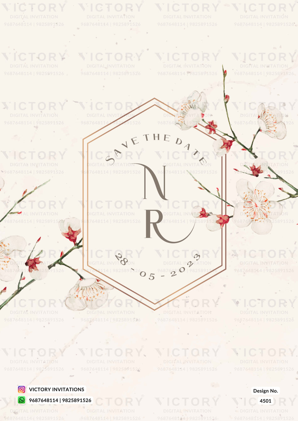 Vachandatt Ceremony invitation card in english language with leaves, frame as minimalistic theme design 4501
