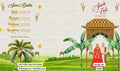 Save the Date card in english language with leaves as garden theme design 4629