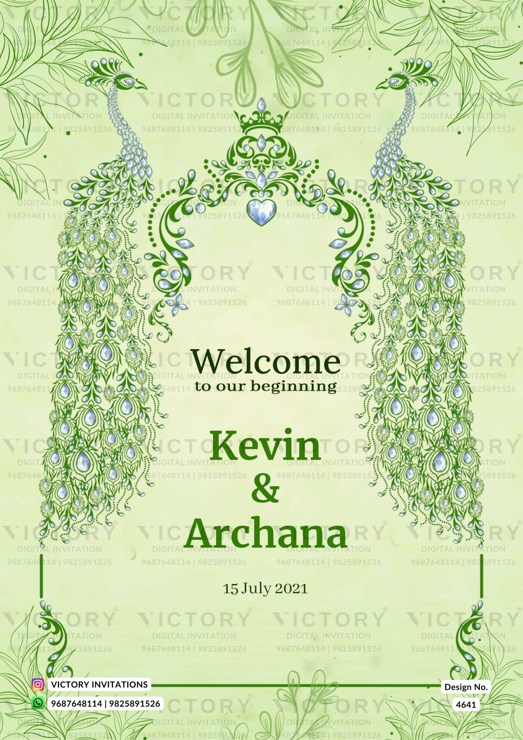 Family Welcome Standee design in english language with peacock theme d ...