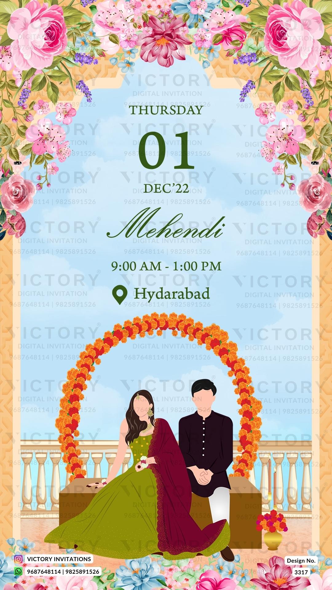 West Bengal Wedding Invitation Card PDF Design no.3317