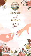 Engagement ceremony invitation card in gujarati language with leaves as floral theme design 5137