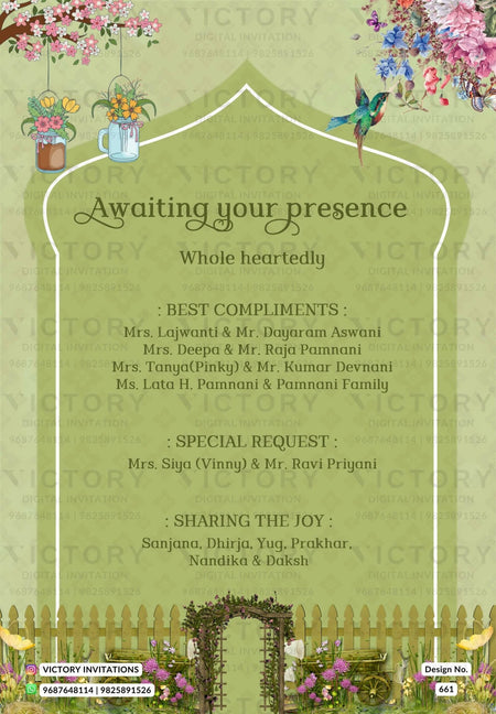 Traditional Pastel Shaded Vintage Theme Lavish Indian Wedding E-invites with Classic Vintage Illustrations and Festive Indian Couple Doodle Illustrations