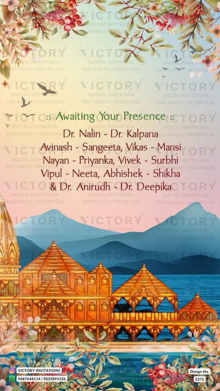 Rajasthan Wedding Invitation Card PDF Design no.3372