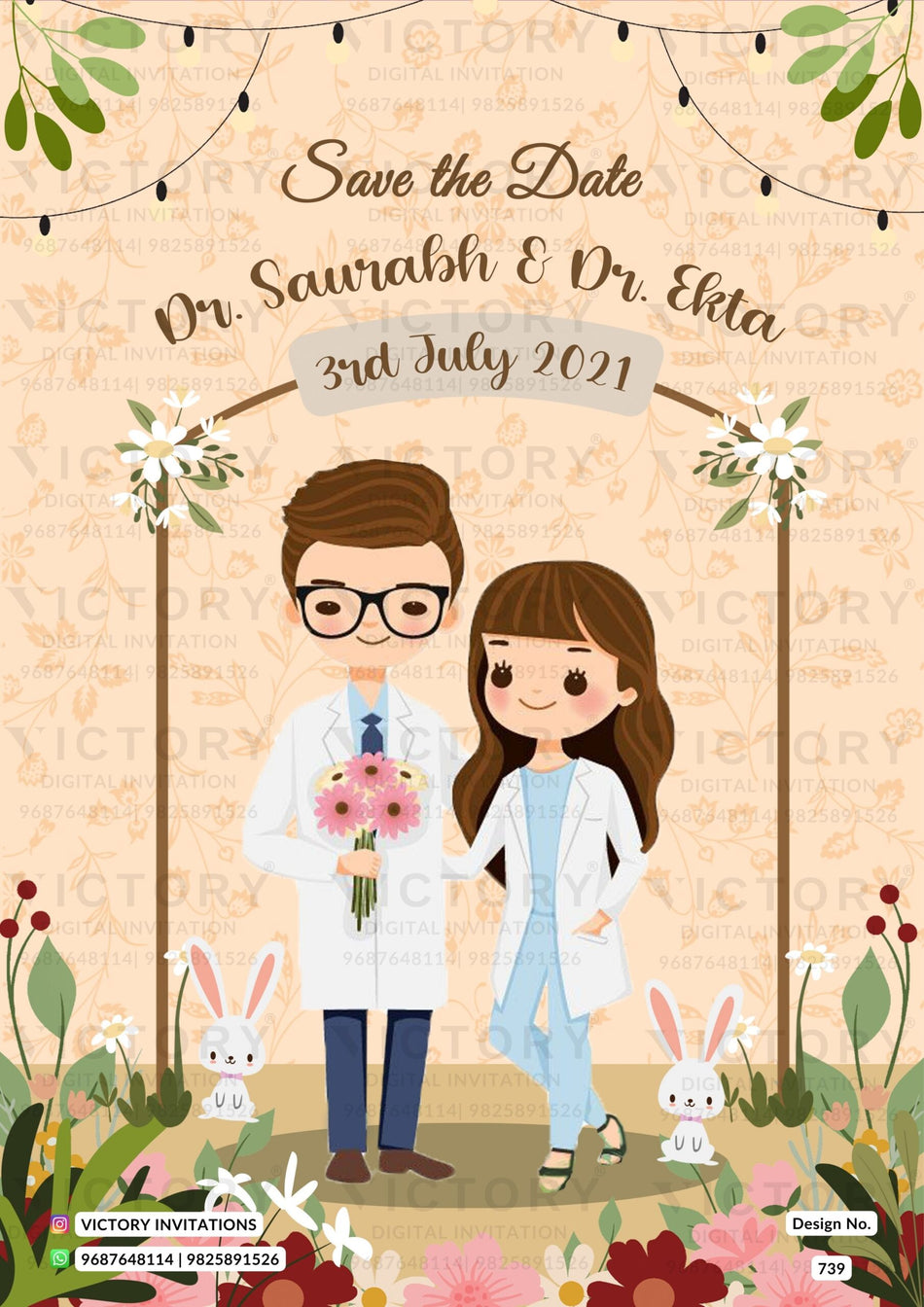 Wedding ceremony invitation card of hindu maharashtrian marathi family in english language with traditional theme design 739